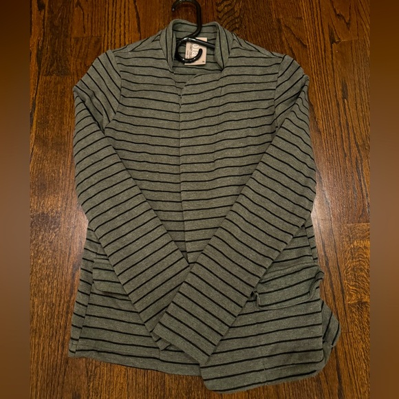 Anthropologie Gray Striped Jacket - Picture 3 of 6